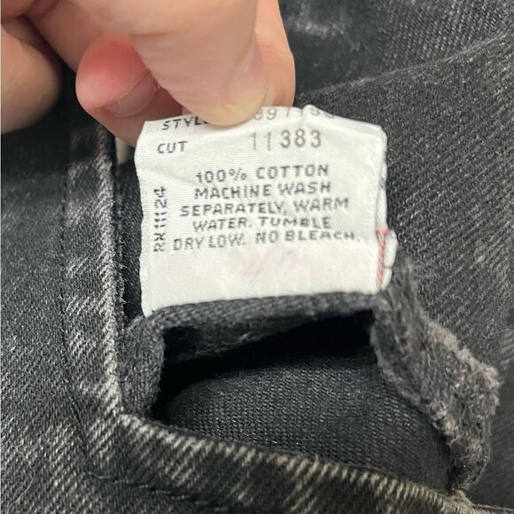 VTG 90s Guess USA Girl’s Black Denim Sleeveless Mini Dress SZ 12 Grunge - Picture 4 of 5